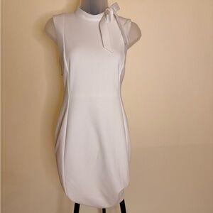 Calvin Klein White Bow Accent Mini Dress